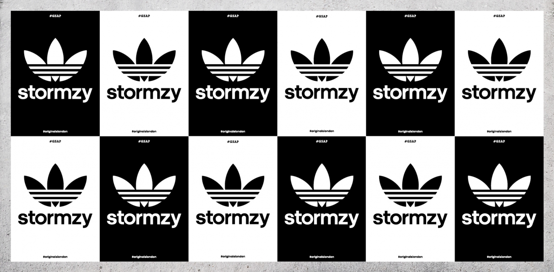 adidas Originals - Stormzy in the adidas Originals x NIGO bear graphic,  dropping in September.